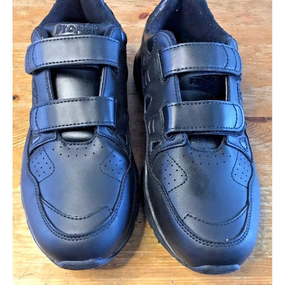 Propet Stability Walker Walking Mens Black Sneakers Athletic Shoes W2035 Sz 9